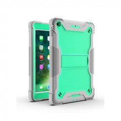 Heavy Duty Full Body Shockproof Protection Kickstand Hybrid Tablet Case Cover for Apple iPad 10.2 8th / 7th Gen [2020 / 2019] (Gray Green)